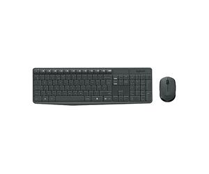 SET TASTIERA E MOUSE LOGITECH MK235, RF Wireless, Standard, Grigio