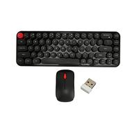Set tastiera e mouse mini portatile retrò silenzioso 2.4G 68 tasti tastiera e mouse da ufficio (Nero)