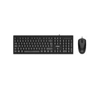 SET TASTIERA E MOUSE NILOX NXKME0011, gomma a cupola, USB tipo A, Nero
