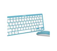 Celly Tastiera e Mouse Pantone Wireless – Multimediali, Sottile, Click silenzioso – Emerald Lake