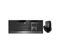 SET TASTIERA E MOUSE RAPOO 9900m, gomma a cupola, Bluetooth, USB, Argento/Nero
