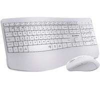 SET TASTIERA E MOUSE SUBBLIM SUBKBCDCOPW1, gomma a cupola, Bluetooth, USB tipo A, Bianco