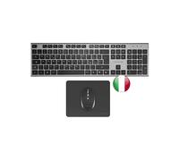 SET TASTIERA E MOUSE TACENS 6ZENITHIT, 2x USB-A (ricevitori wireless), Nero, Grigio