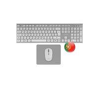 SET TASTIERA E MOUSE TACENS 6ZENITHWPT, 2x USB-A (ricevitori wireless), Bianco, Argento