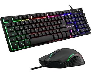 SET TASTIERA E MOUSE THE G-LAB Combo Krypton, standard, USB, Nero