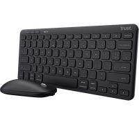 SET TASTIERA E MOUSE TRUST 24843, cesoie, Bluetooth, USB Type A, Nero