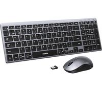 SET TASTIERA E MOUSE UGREEN e UGREEN MK552, Wireless, Grigio, Nero