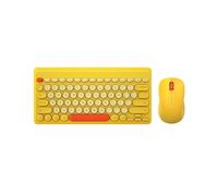 Set Tastiera e Mouse Wireless 2.4G con Tasti Rotondi Colorati e Tasti Multimediali per Windows/