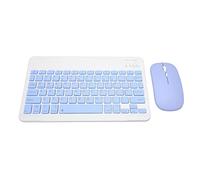 Set Tastiera e Mouse Wireless Combinazione Mouse per Tastiere per Computer da 10 Pollici per Tablet e Telefono Cellulare (Blue)