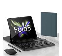 Set tastiera e mouse wireless con S Pen per Samsung Galaxy Z Fold 6 / Z Fold 5 5G tastiera cover + mouse + Touch Pencil (verde)