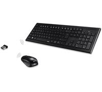 SET TASTIERA E MOUSE WIRELESS HAMA 69182664, standard, USB tipo A, Nero