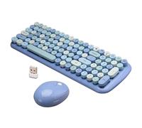 Set tastiera e mouse wireless ispirato alle macchine da scrivere, funzionamento comodo e veloce con tasti di scelta rapida multimediali e tastierino