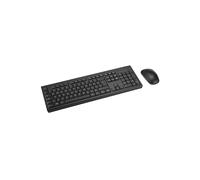 SET TASTIERA E MOUSE WIRELESS KENSINGTON KM270 EQ, gomma a cupola, Bluetooth, Ricevitore USB 2,4 GHz, Nero