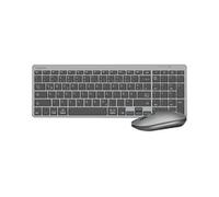 SET TASTIERA E MOUSE WIRELESS LOGILINK ID0215, standard, Bluetooth, Grigio/Nero