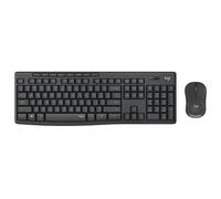 SET TASTIERA E MOUSE WIRELESS LOGITECH MK295 Silent, standard, USB tipo A, Nero