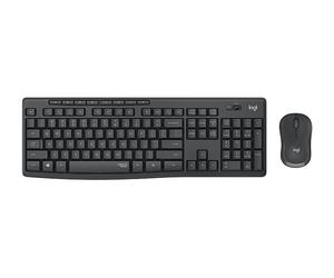 SET TASTIERA E MOUSE WIRELESS LOGITECH MK295 Silent, standard, USB tipo A, Nero