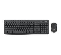 SET TASTIERA E MOUSE WIRELESS LOGITECH MK295 Silent Wireless Combo, standard, USB tipo A, Nero