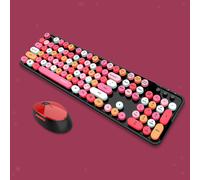 Set tastiera e mouse wireless per mini macchina da scrivere retrò