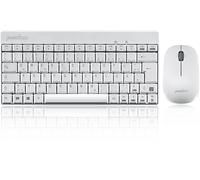 SET TASTIERA E MOUSE WIRELESS PERIXX PERIDUO-712, standard, USB tipo A, Bianco