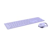 SET TASTIERA E MOUSE WIRELESS RAPOO 9850M, cesoie, Bluetooth, Ricevitore USB incluso, Viola chiaro