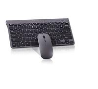 Set tastiera e mouse wireless, tastiera e mouse wireless compatto e silenzioso, 2,4 G, design ultra sottile per Windows, computer, desktop, PC, notebook, laptop (GHKM03)