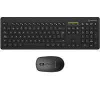 SET TASTIERA E MOUSE WIRELESS UNYKACH UK505445, gomma a cupola, USB tipo A, Nero