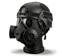 Set Tattico Composto da Elmetto MICH e Maschera Antigas, Replica Della Maschera con Cinturino Regolabile, Accessorio per Costumi Cosplay, Giochi All'aperto e Oggetti di Scena Cinematografici