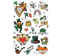 Set Tatuaggi Temporanei Tatsy, Set San Patrizio, Tatuaggi Finti, Tatuaggi San Patrizio, Irlandesi, per Adulti, Bambini, Ragazze, Ragazzi, Design Unico, Accessori, Tatuaggio Bandiera Irlandese