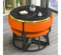 Set tavolino da caffè per ufficio, reception e sala conferenze, tavolo rotondo con sedie, perfetto per piccoli appartamenti e aree di riposo in cucina
