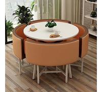 Set tavolino da salotto con sedie, tavolo rotondo da 80 cm, per ufficio, reception, sala conferenze, cucina, sala da pranzo, tempo libero
