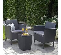 Set rattan salemo balcony keter pp graphite cf=pz 3 + cuscini Keter