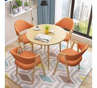 Set tavolino rotondo e sedia per ricevimento, negozio di tè, ristorante, elegante mobile negoziale per negozi di dessert e sale riunioni