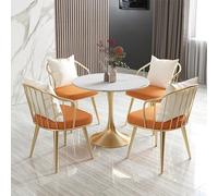 Set tavolino rotondo e sedia per ufficio, reception, salotto e sala conferenze, mobili eleganti per riunioni e sale da pranzo