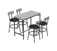 SET TAVOLO ALTO E 4 SGABELLI BAR HOMCOM IT83A-321V00LG