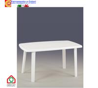 Set Tavolo Bianco in Resina Sedie Poltrona 4 Pz Alta Esterno Giardino Terrazzo