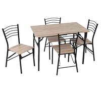 SET TAVOLO CON 4 SEDIE PIEGHEVOLE SALVASPAZIO METALLO LEGNO OLMO 1107074 CM