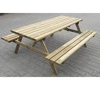 SET TAVOLO CON PANCHE PICNIC IMPREGNATO CM.180X160X71H