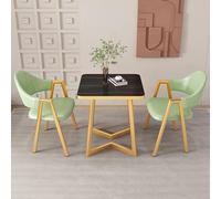 Set tavolo da conferenza e sedia per ufficio reception, mobili moderni per piccoli spazi, ideale per riunioni, club e spazi di lavoro collaborativi, 80 cm