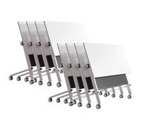 Set tavolo da conferenza pieghevole con ruote, design moderno rettangolare per ufficio, riunioni, sale di formazione, seminari e spazi di lavoro collaborativi, salvaspazio e portatile
