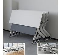 Set tavolo da conferenza pieghevole, mobile da 3 pezzi con ruote silenziose per ufficio, sala riunioni, sala formazione, altezza regolabile 47,2x23,6x29,5 pollici