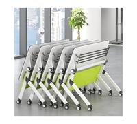 Set tavolo da conferenza resistente, scrivania salvaspazio for aule, sale riunioni e seminari con ruote girevoli e ripiano portaoggetti(47 * 20 * 29.5in)