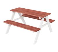 Set Tavolo Da Picnic Per Bambini 3-8 Anni Con Panche In Legno, 89x79x50 Cm, Marrone
