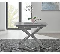 Set tavolo da pranzo allungabile con sedute, design salvaspazio, gambe in metallo, finitura lucida