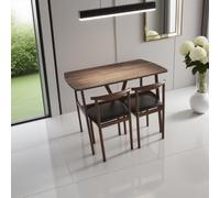 Set tavolo da pranzo con 4 sedie, moderno, rettangolare, per ufficio, reception, design salvaspazio per club e negoziazione, perfetto per piccoli spazi