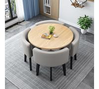 Set tavolo da pranzo con 4 sedie, moderno tavolo da conferenza in legno e sedia, combinazione per soggiorno e sala da pranzo, perfetto per spazi di ricevimento