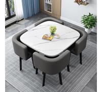 Set tavolo da pranzo con 4 sedie, moderno tavolo da conferenza in legno e sedia, combinazione per soggiorno e sala da pranzo, perfetto per spazi di ricevimento