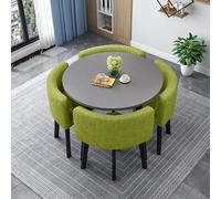Set tavolo da pranzo con 4 sedie, moderno tavolo da conferenza in legno e sedia, combinazione per soggiorno e sala da pranzo, perfetto per spazi di ricevimento
