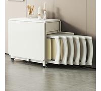 Set tavolo da pranzo, design pieghevole estensibile, salvaspazio, con cassetto portaoggetti, per casa, soggiorno e ristorante