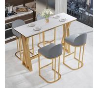 Set tavolo da pranzo industriale con sgabelli, design rettangolare salvaspazio per cucina, caffetteria e piccole aree