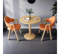 Set tavolo da pranzo per 2-3 pezzi piccolo tavolo rotondo da cucina in legno con sedie per spazi compatti - accogliente set dinette per sala da pranzo o ristorante
